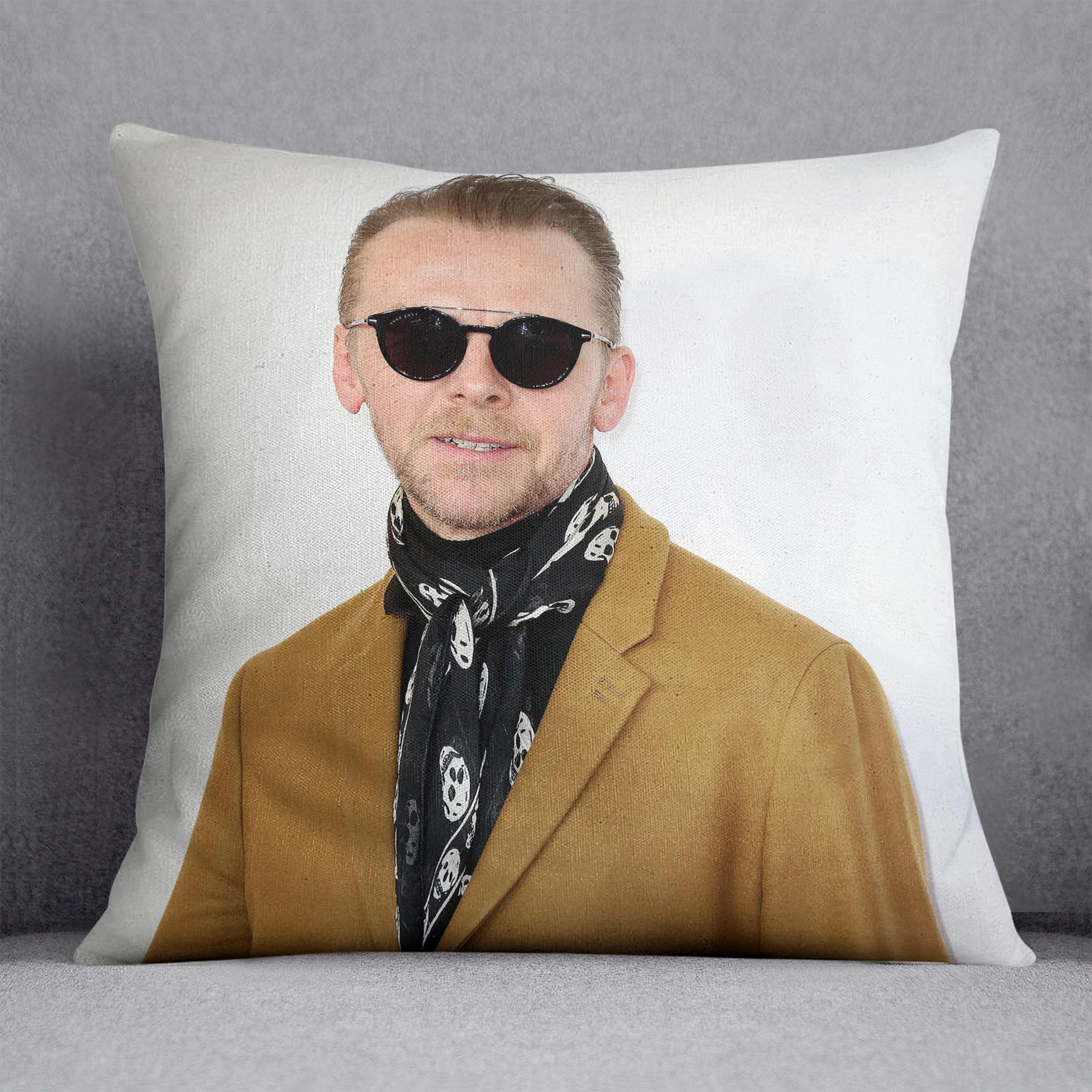 Simon Pegg in sunglasses Cushion