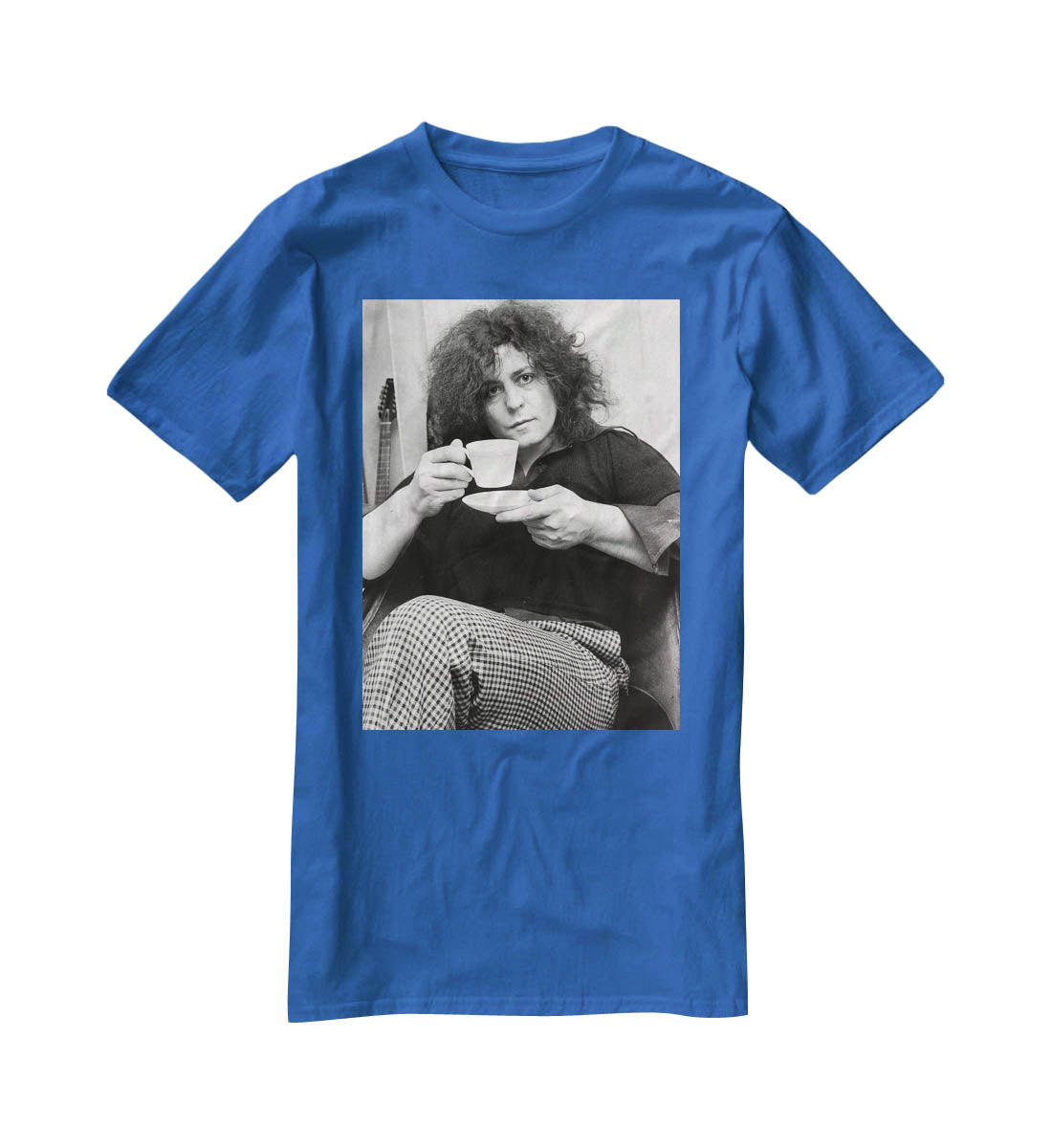 Singer Marc Bolan with tea T-Shirt - Canvas Art Rocks - 2