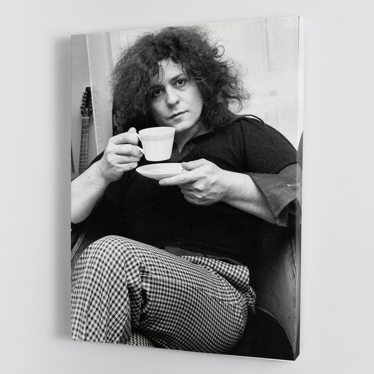 Singer Marc Bolan with tea Canvas Print or Poster - Canvas Art Rocks - 1