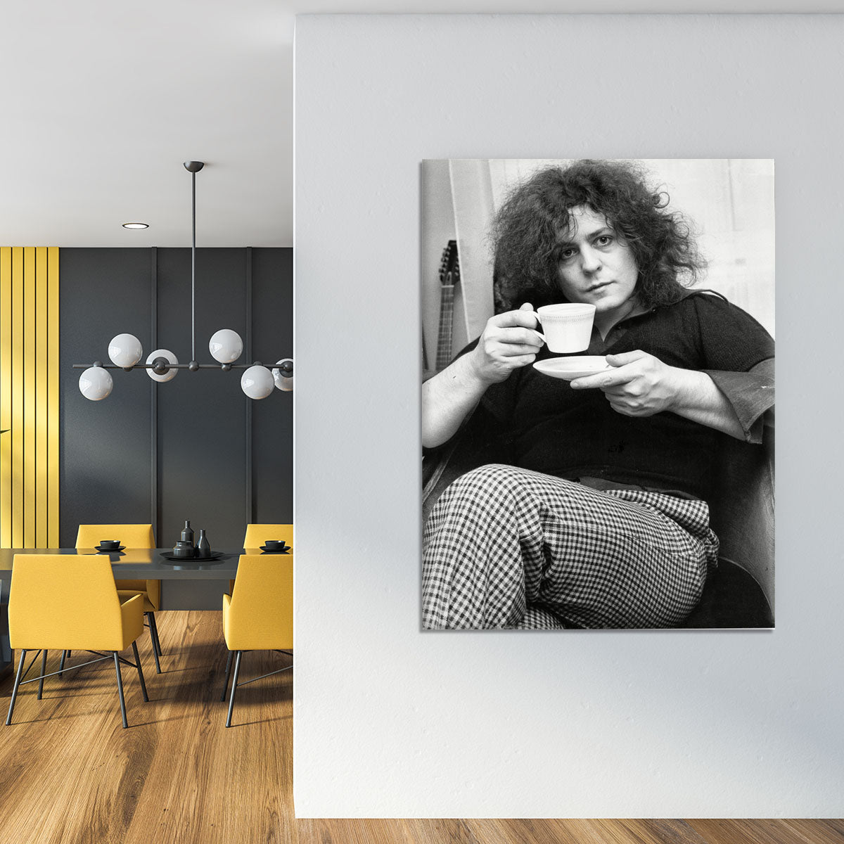 Singer Marc Bolan with tea Canvas Print or Poster - Canvas Art Rocks - 4