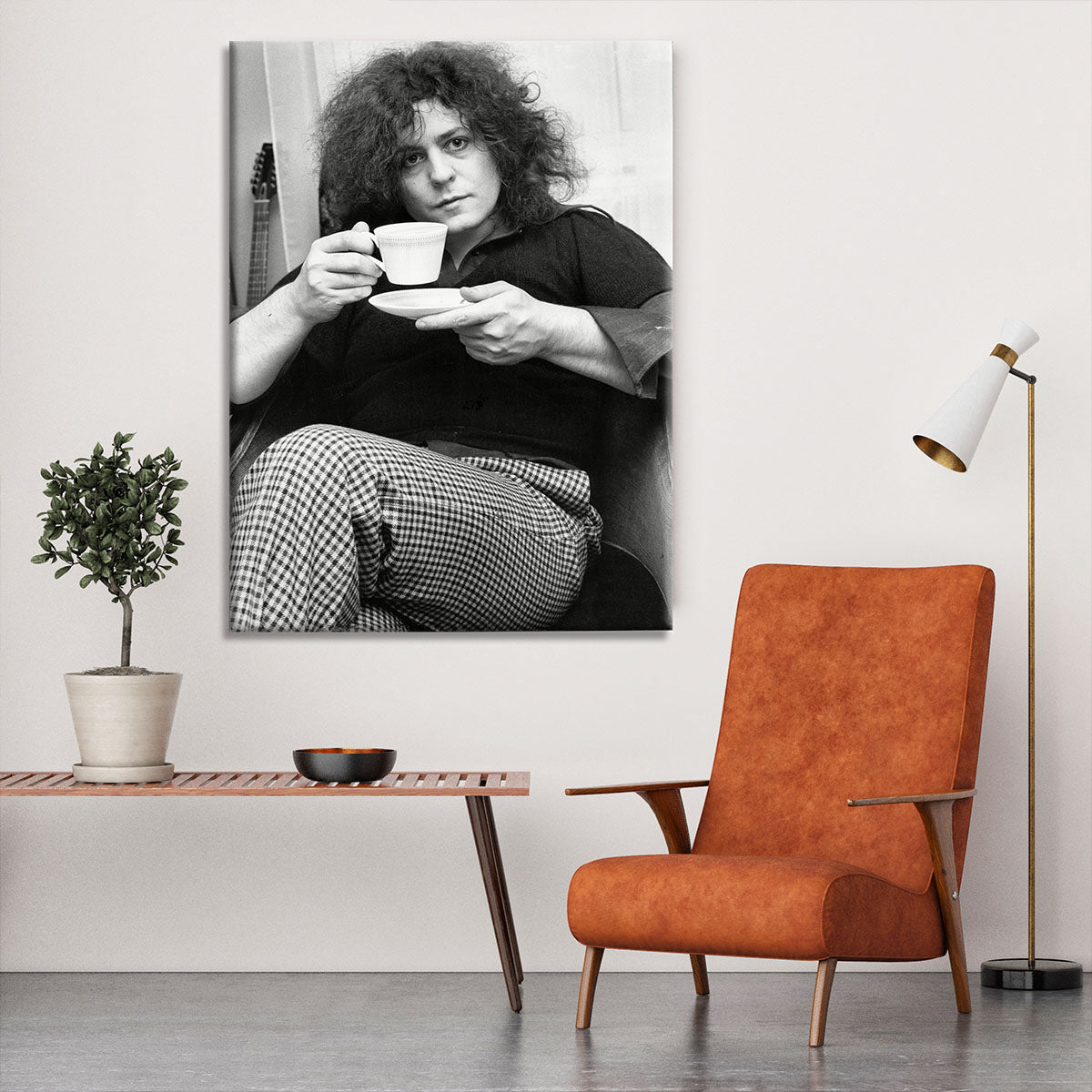 Singer Marc Bolan with tea Canvas Print or Poster - Canvas Art Rocks - 6