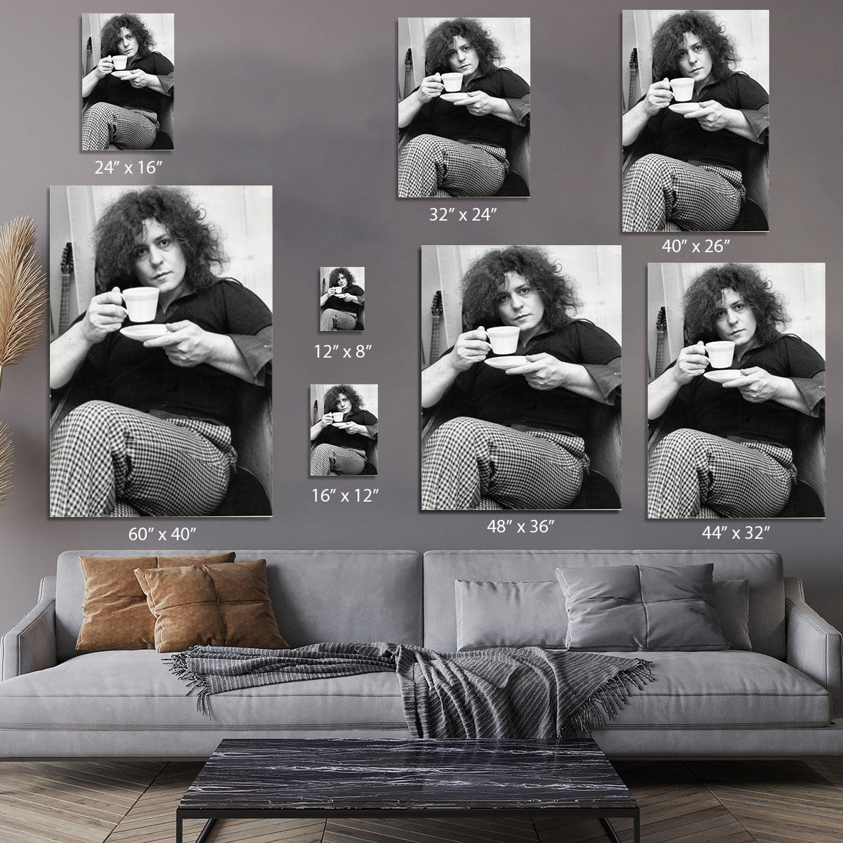 Singer Marc Bolan with tea Canvas Print or Poster - Canvas Art Rocks - 7