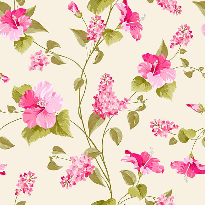Siringa and hibiscus flower Wall Mural Wallpaper