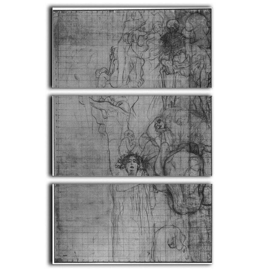 Sketch of Medicine by Klimt 3 Split Panel Canvas Print - Canvas Art Rocks - 1