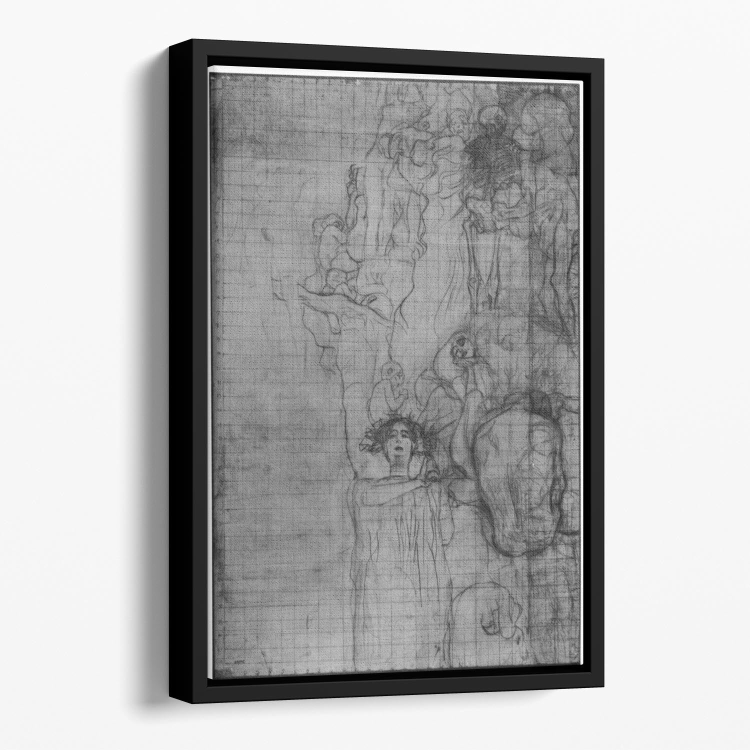 Sketch of Medicine by Klimt Floating Framed Canvas