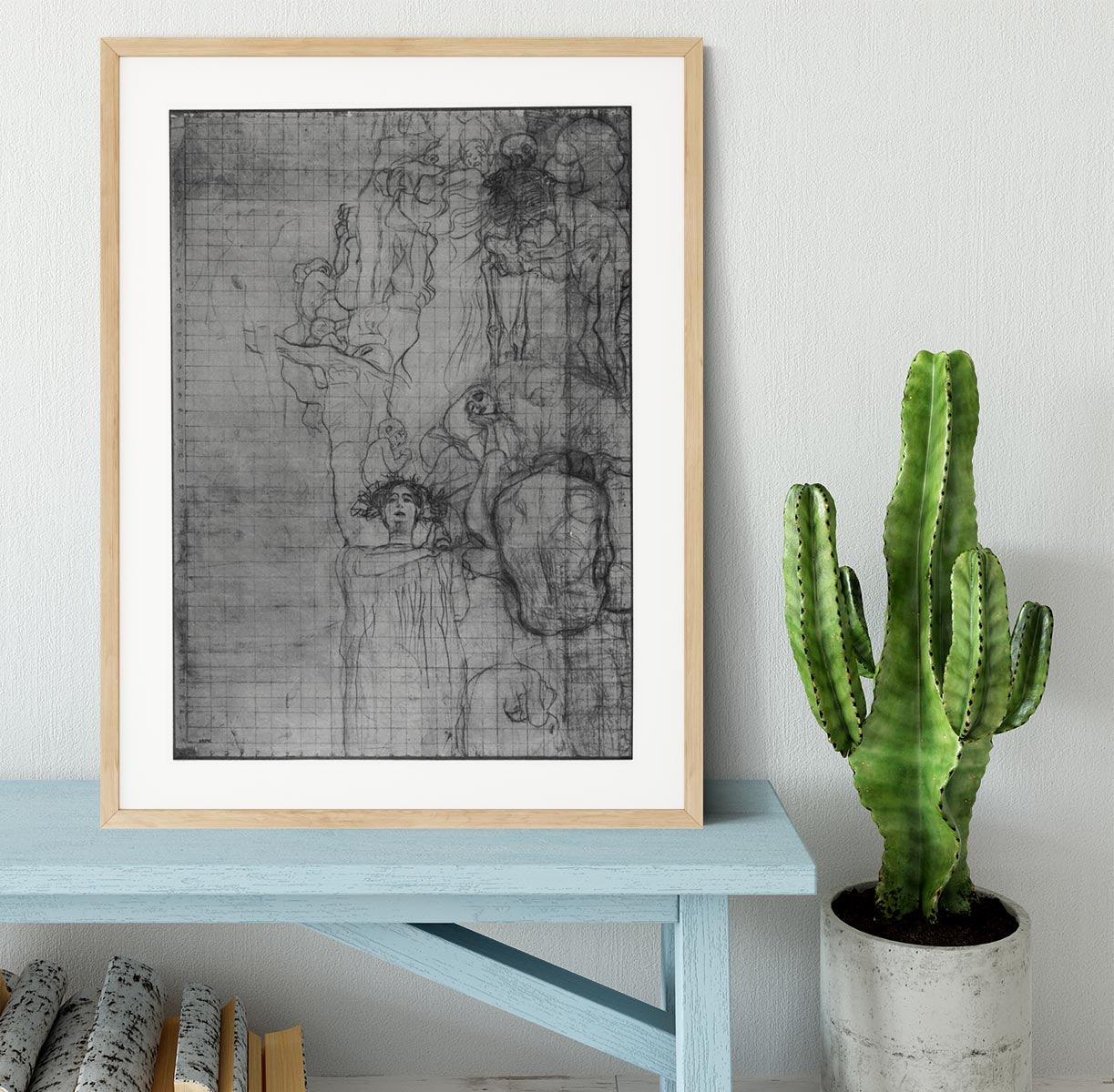 Sketch of Medicine by Klimt Framed Print - Canvas Art Rocks - 3