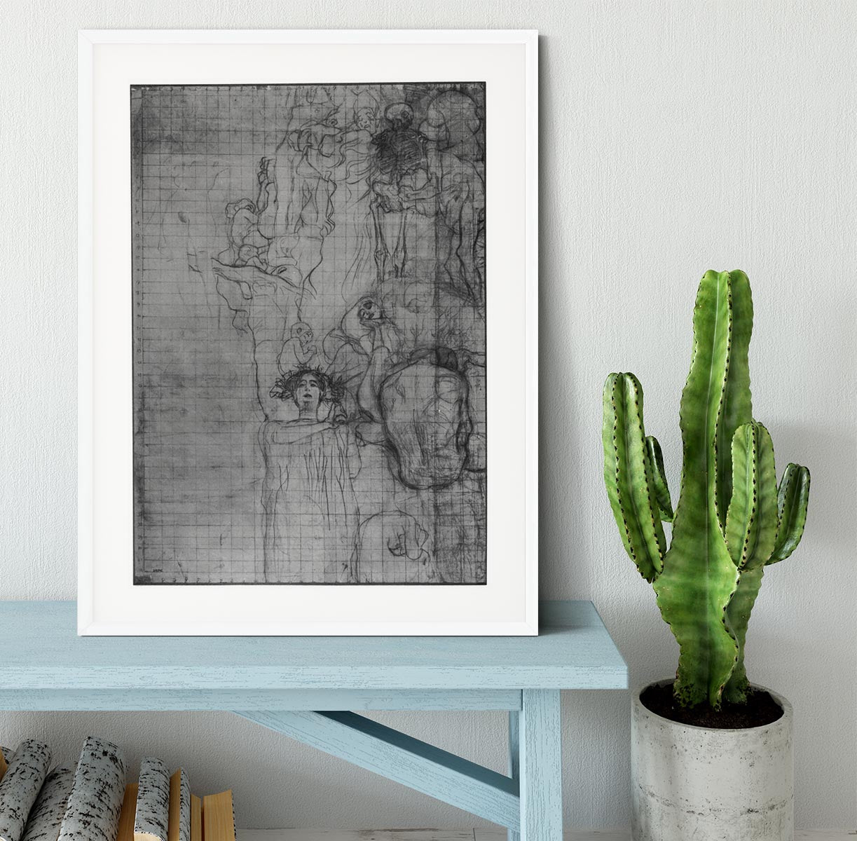 Sketch of Medicine by Klimt Framed Print - Canvas Art Rocks - 5