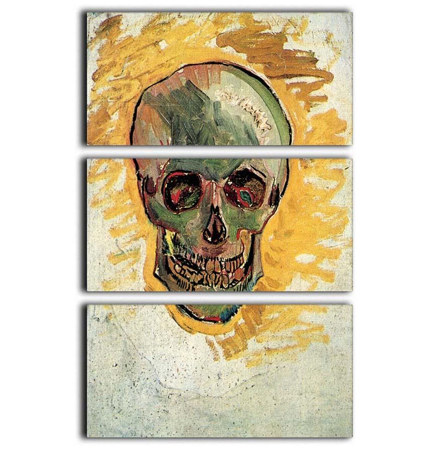 Skull by Van Gogh 3 Split Panel Canvas Print - Canvas Art Rocks - 1