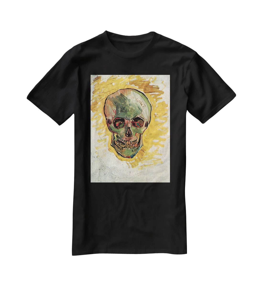 Skull by Van Gogh T-Shirt - Canvas Art Rocks - 1
