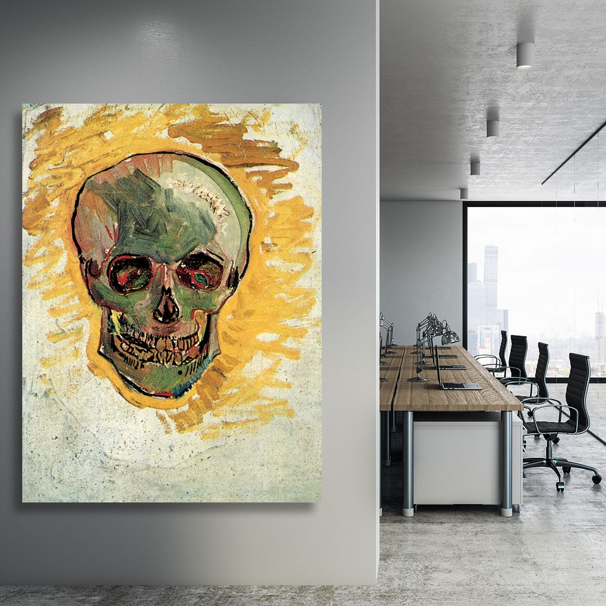 Skull by Van Gogh Canvas Print or Poster - Canvas Art Rocks - 3