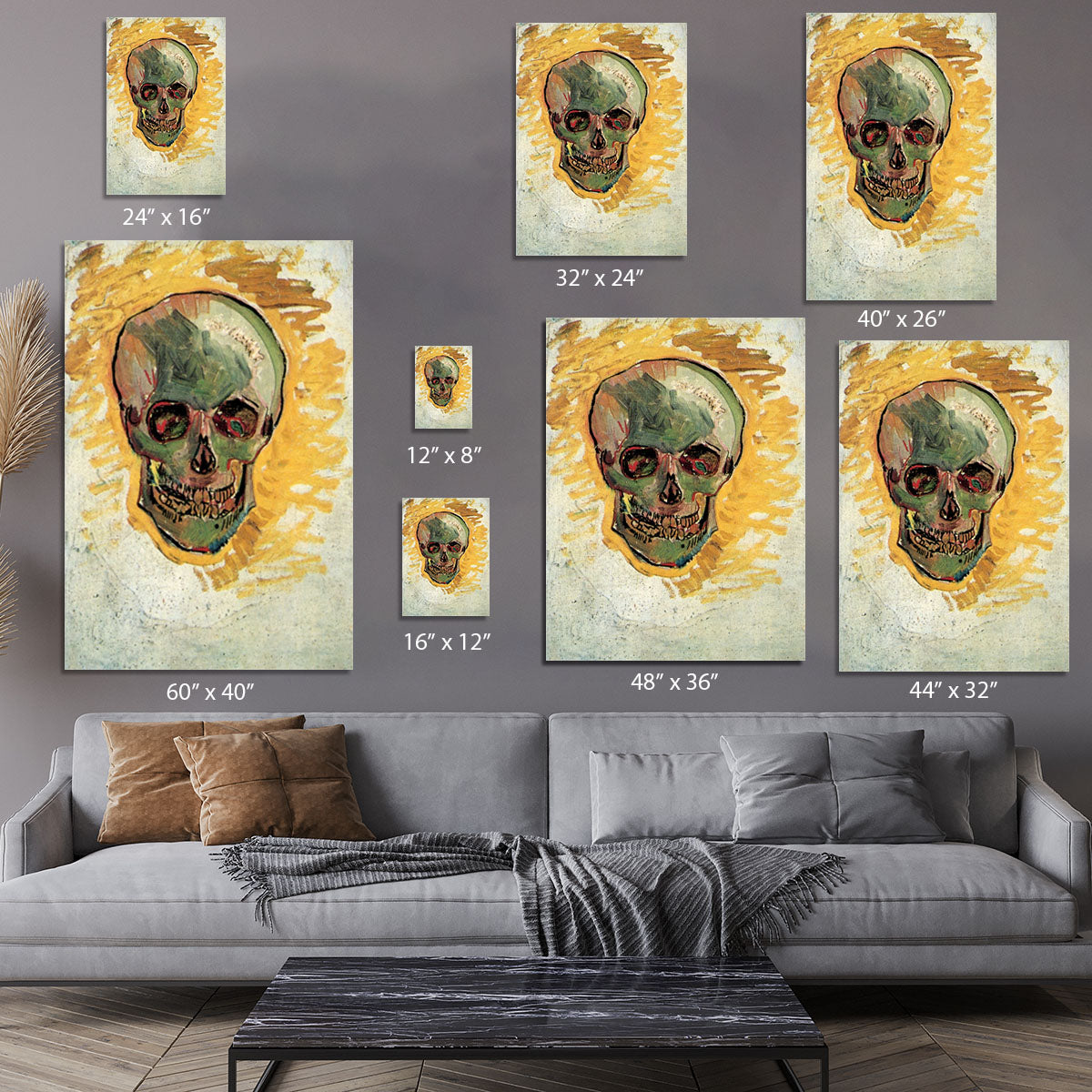 Skull by Van Gogh Canvas Print or Poster - Canvas Art Rocks - 7