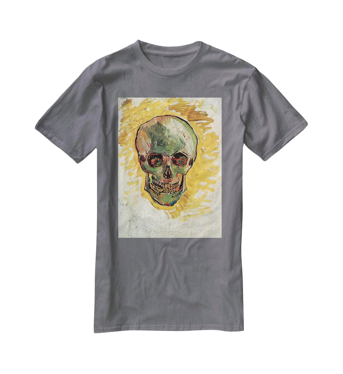 Skull by Van Gogh T-Shirt - Canvas Art Rocks - 3