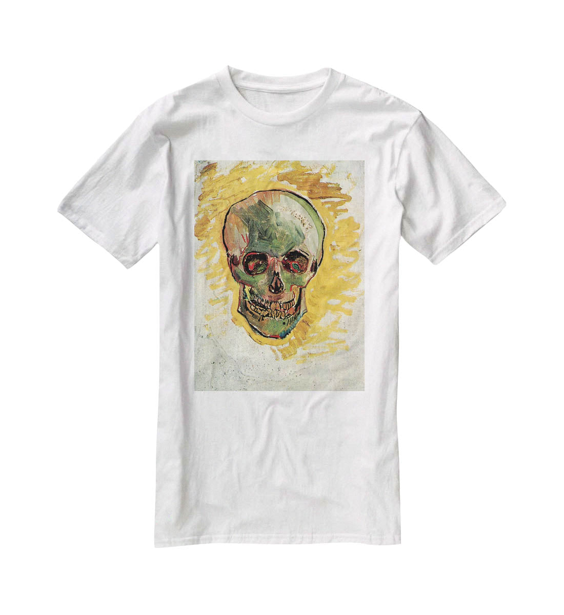 Skull by Van Gogh T-Shirt - Canvas Art Rocks - 5