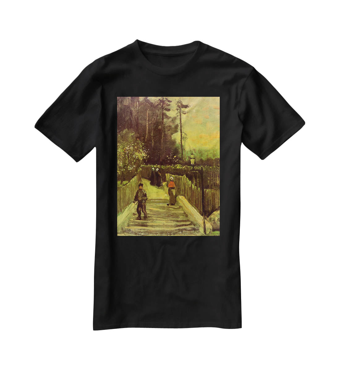 Sloping Path in Montmartre by Van Gogh T-Shirt - Canvas Art Rocks - 1