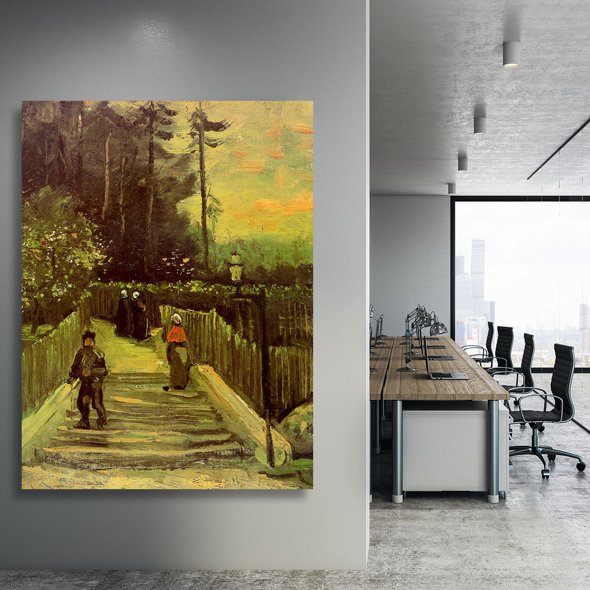 Sloping Path in Montmartre by Van Gogh Canvas Print or Poster - Canvas Art Rocks - 3