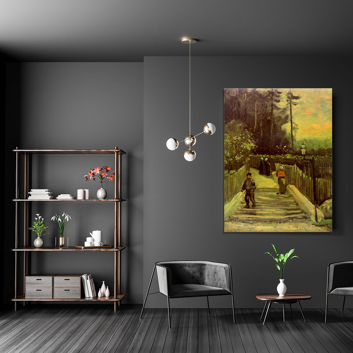 Sloping Path in Montmartre by Van Gogh Canvas Print or Poster - Canvas Art Rocks - 5