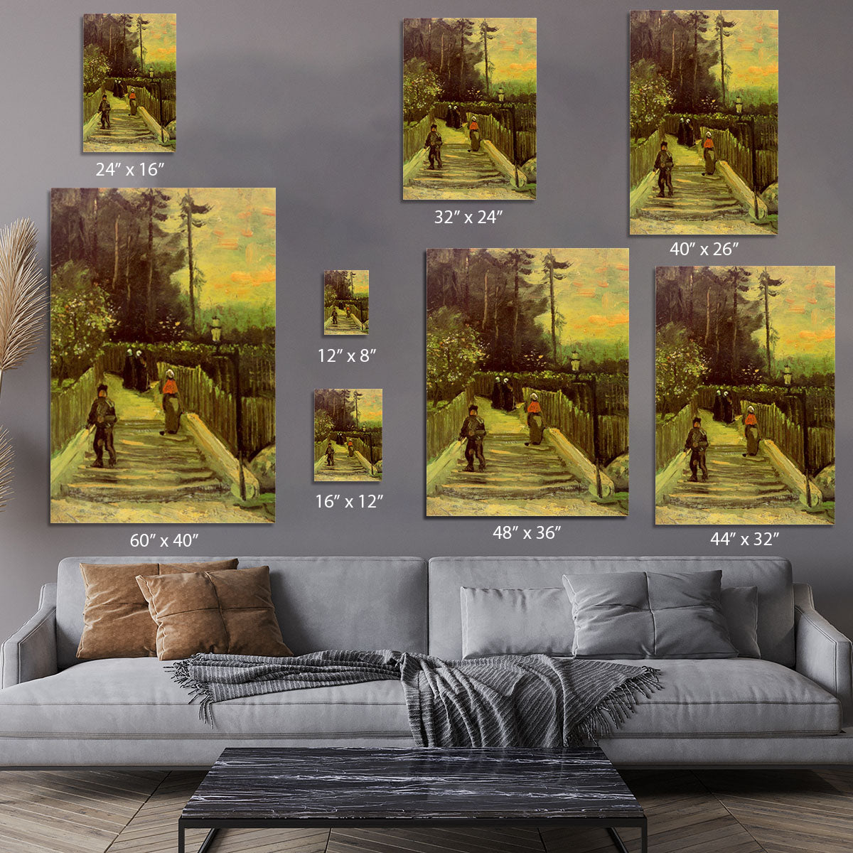 Sloping Path in Montmartre by Van Gogh Canvas Print or Poster - Canvas Art Rocks - 7