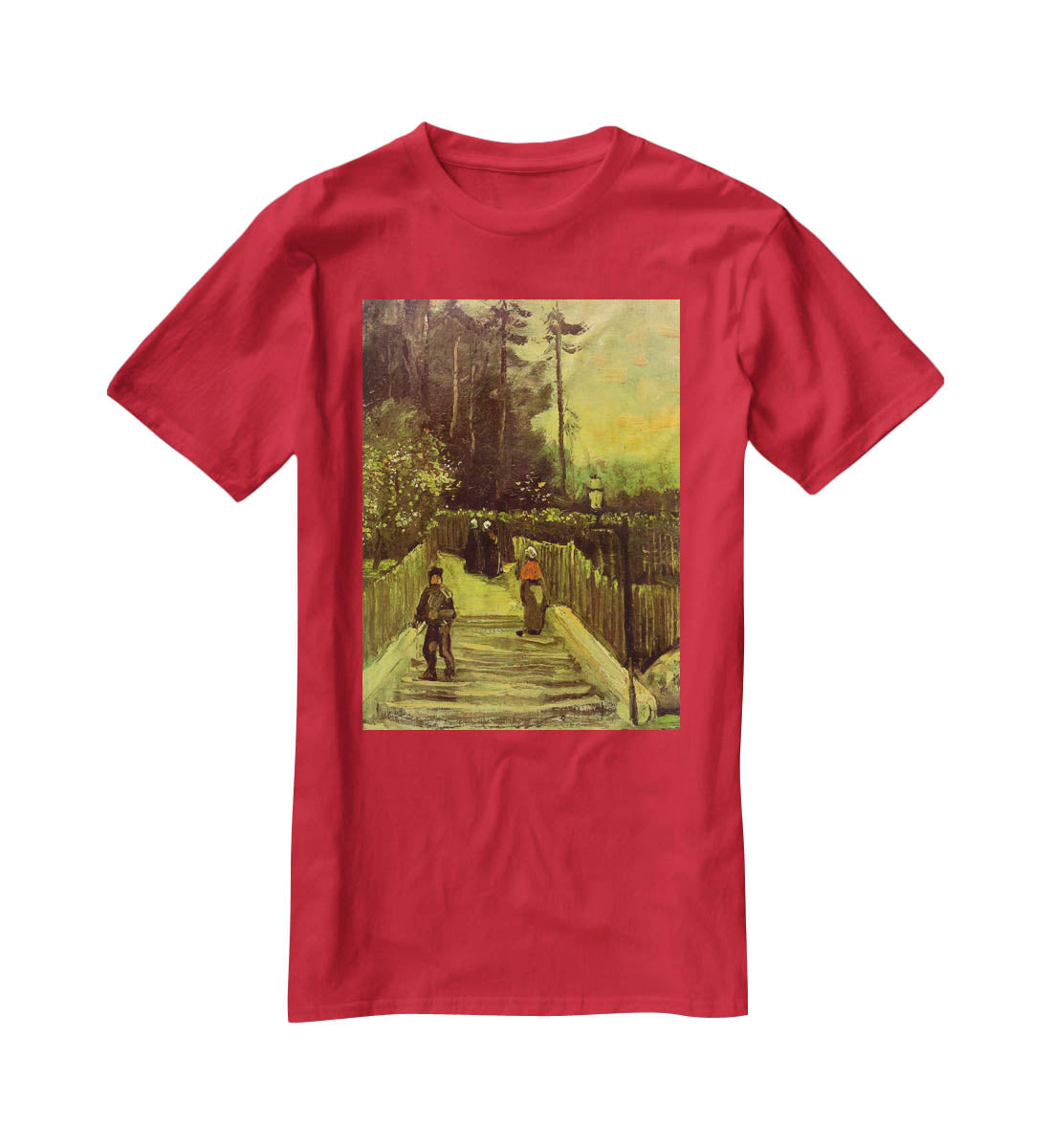 Sloping Path in Montmartre by Van Gogh T-Shirt - Canvas Art Rocks - 4