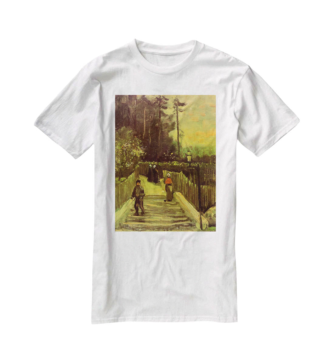 Sloping Path in Montmartre by Van Gogh T-Shirt - Canvas Art Rocks - 5