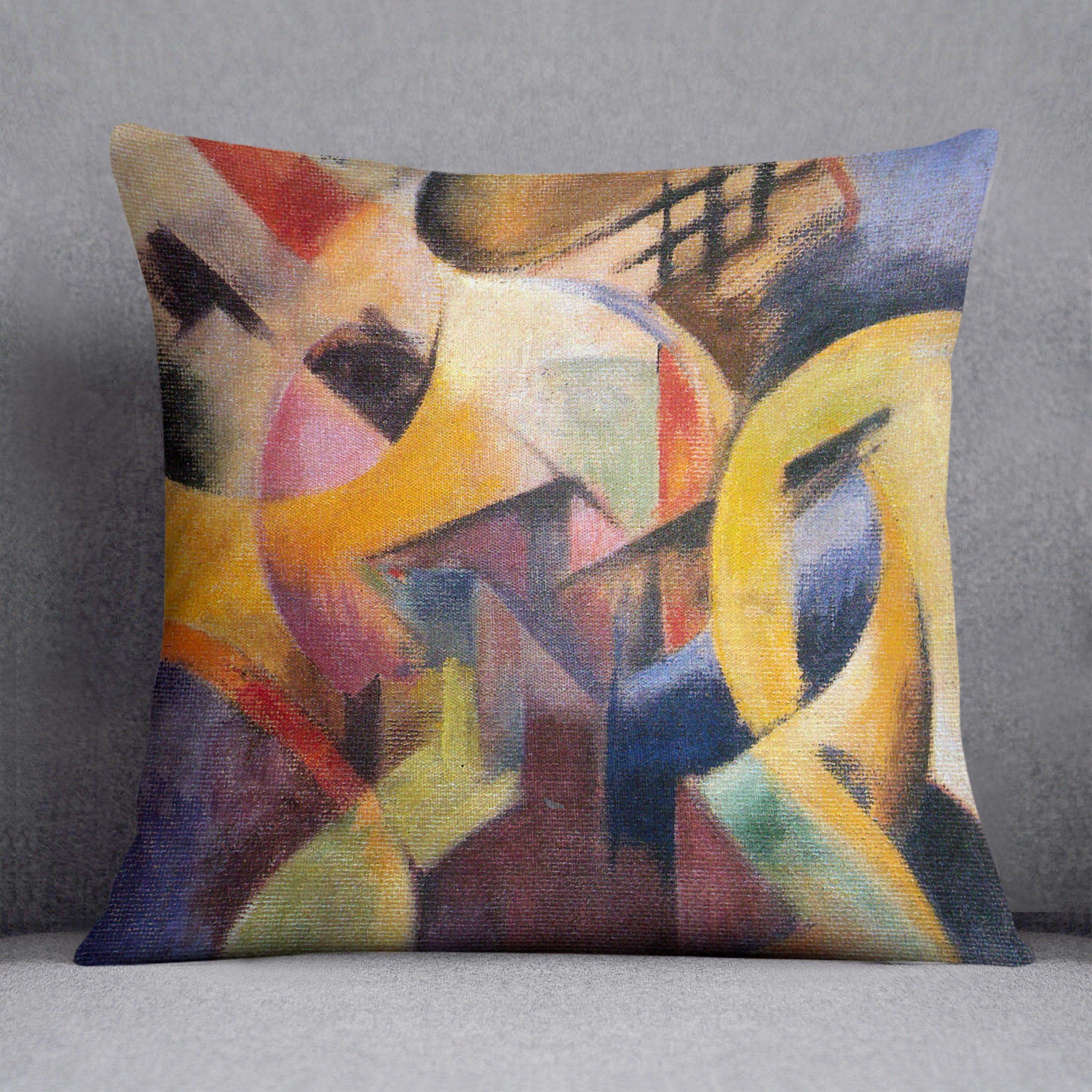 Small composition I by Franz Marc Cushion