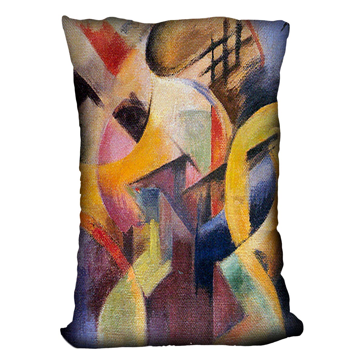 Small composition I by Franz Marc Cushion
