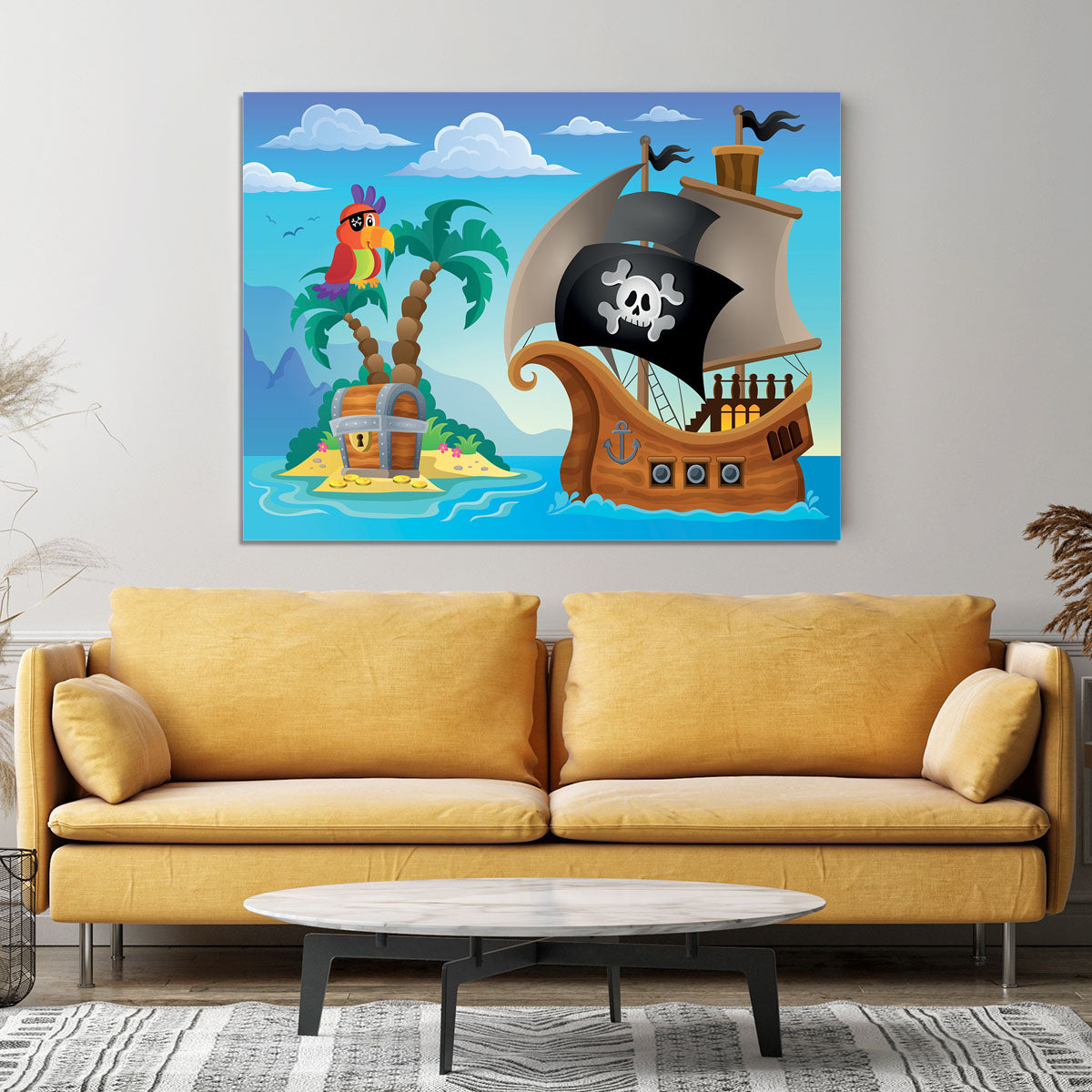Small pirate island theme 2 Canvas Print or Poster - Canvas Art Rocks - 4