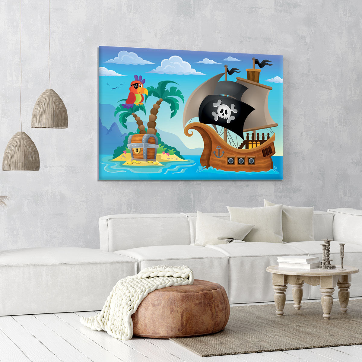 Small pirate island theme 2 Canvas Print or Poster - Canvas Art Rocks - 6