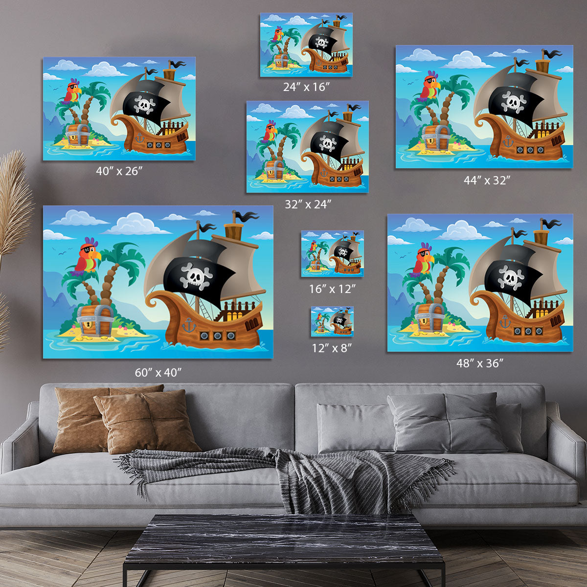 Small pirate island theme 2 Canvas Print or Poster - Canvas Art Rocks - 7