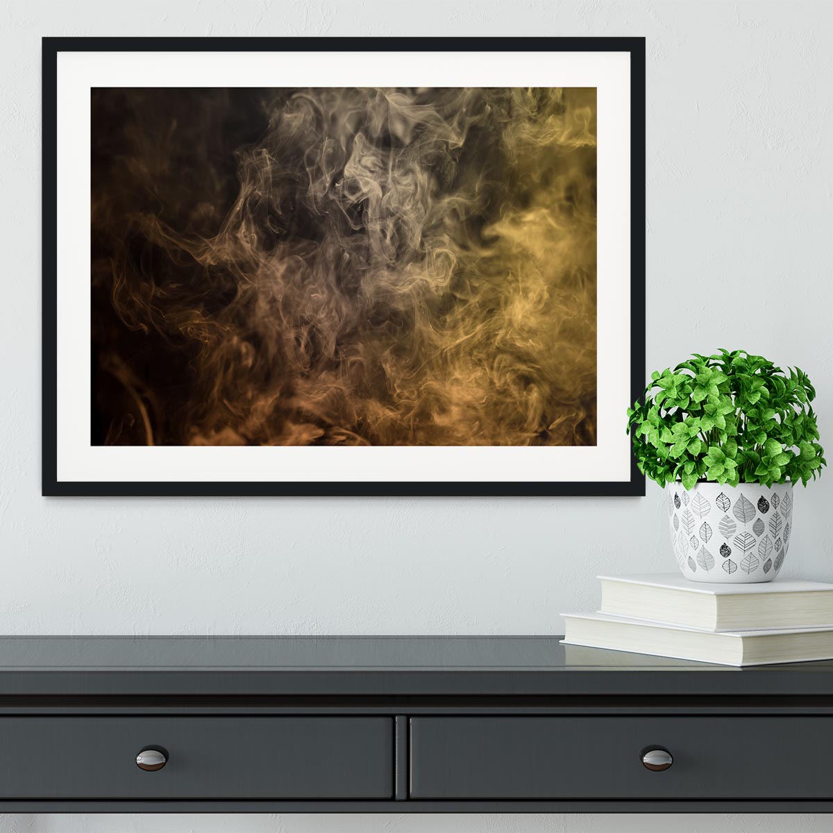Smoke Art Framed Print - Canvas Art Rocks - 1