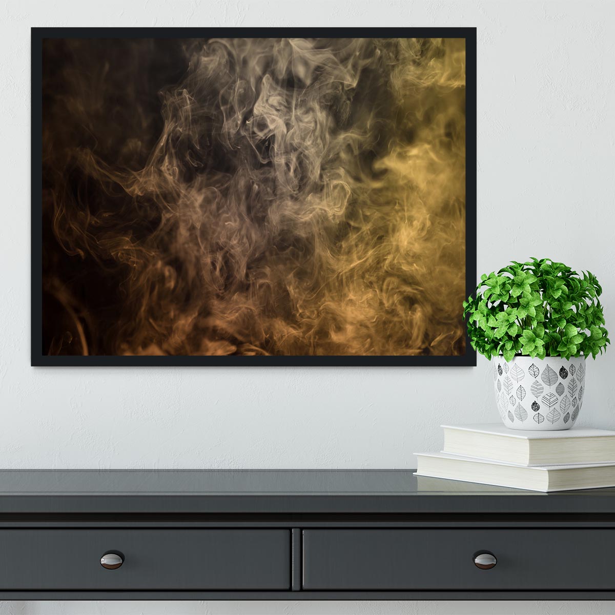 Smoke Art Framed Print - Canvas Art Rocks - 2