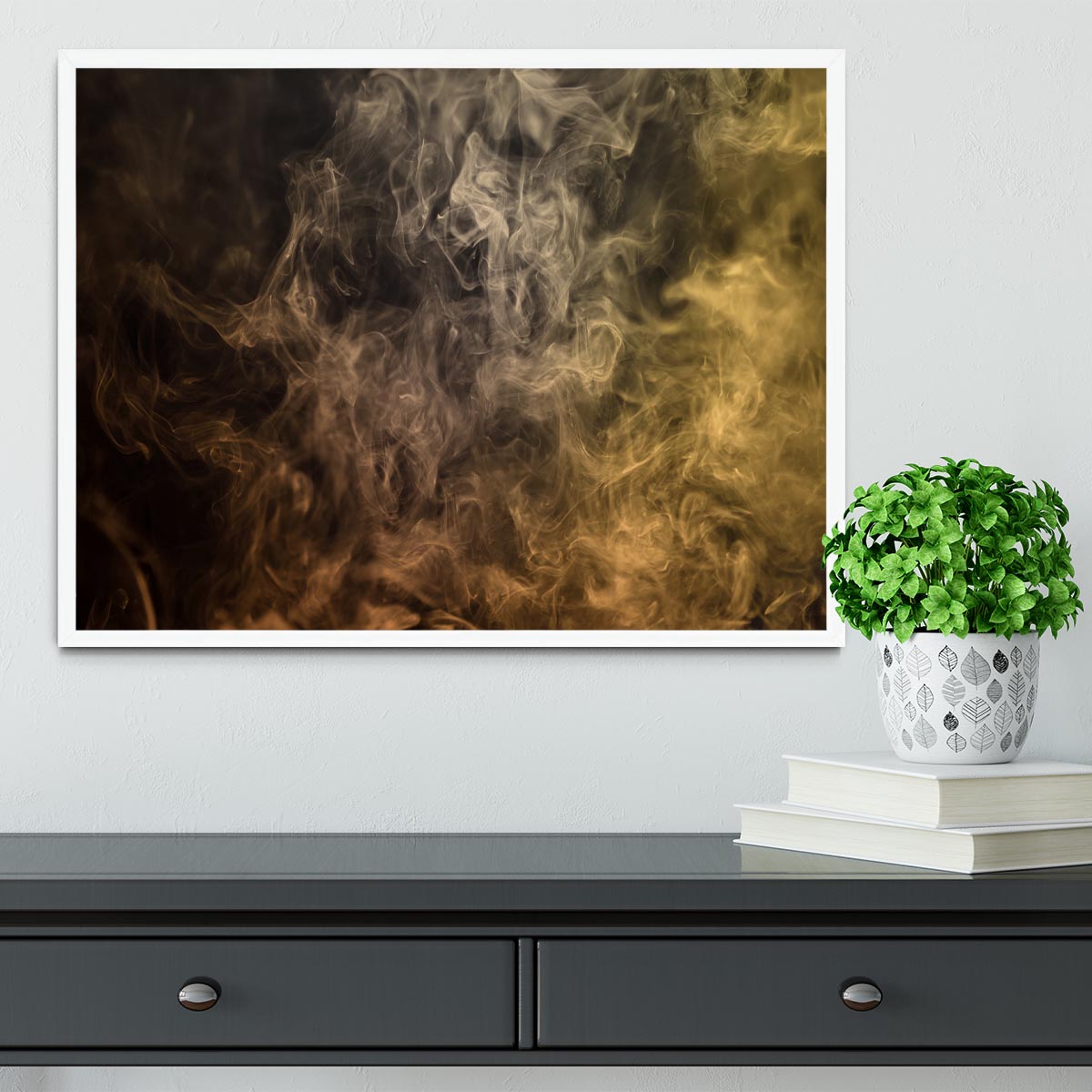 Smoke Art Framed Print - Canvas Art Rocks -6