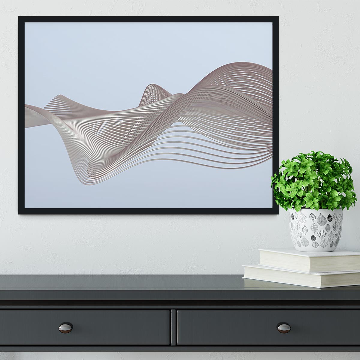 Smooth Lines Framed Print - Canvas Art Rocks - 2