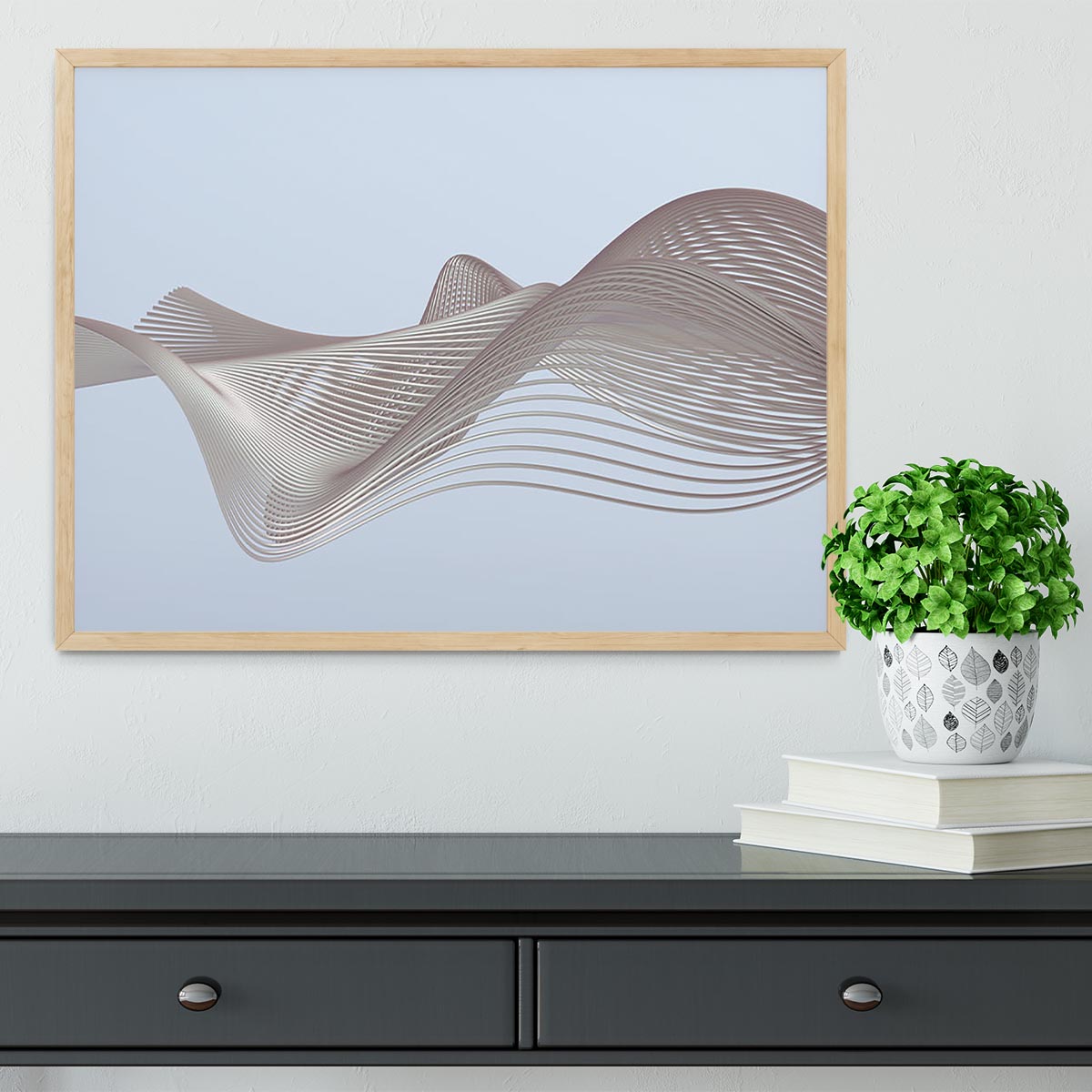 Smooth Lines Framed Print - Canvas Art Rocks - 4