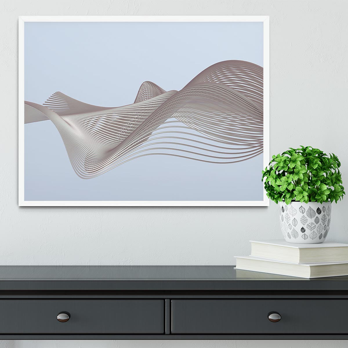 Smooth Lines Framed Print - Canvas Art Rocks -6