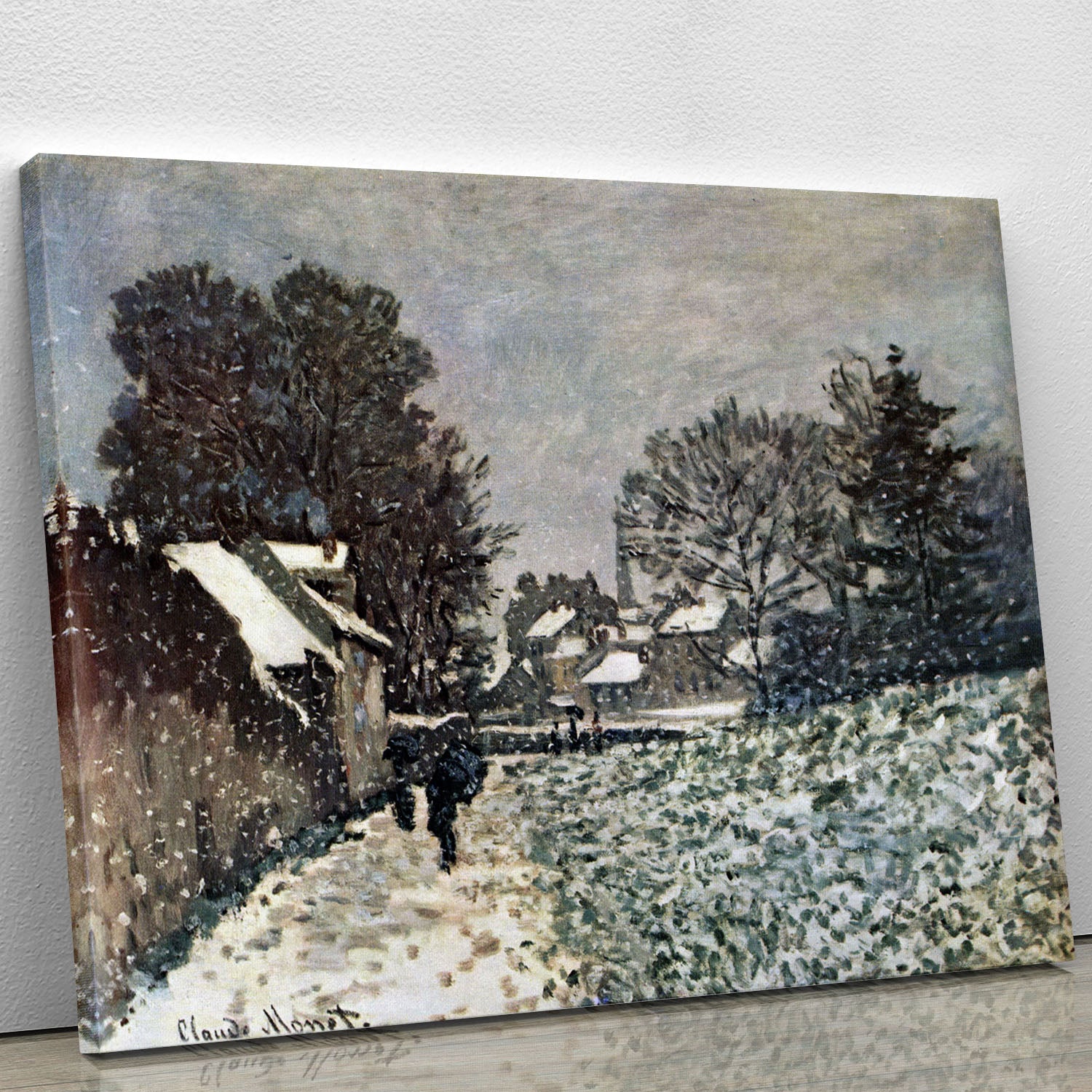Snow at Argenteuil by Monet Canvas Print or Poster - Canvas Art Rocks - 1