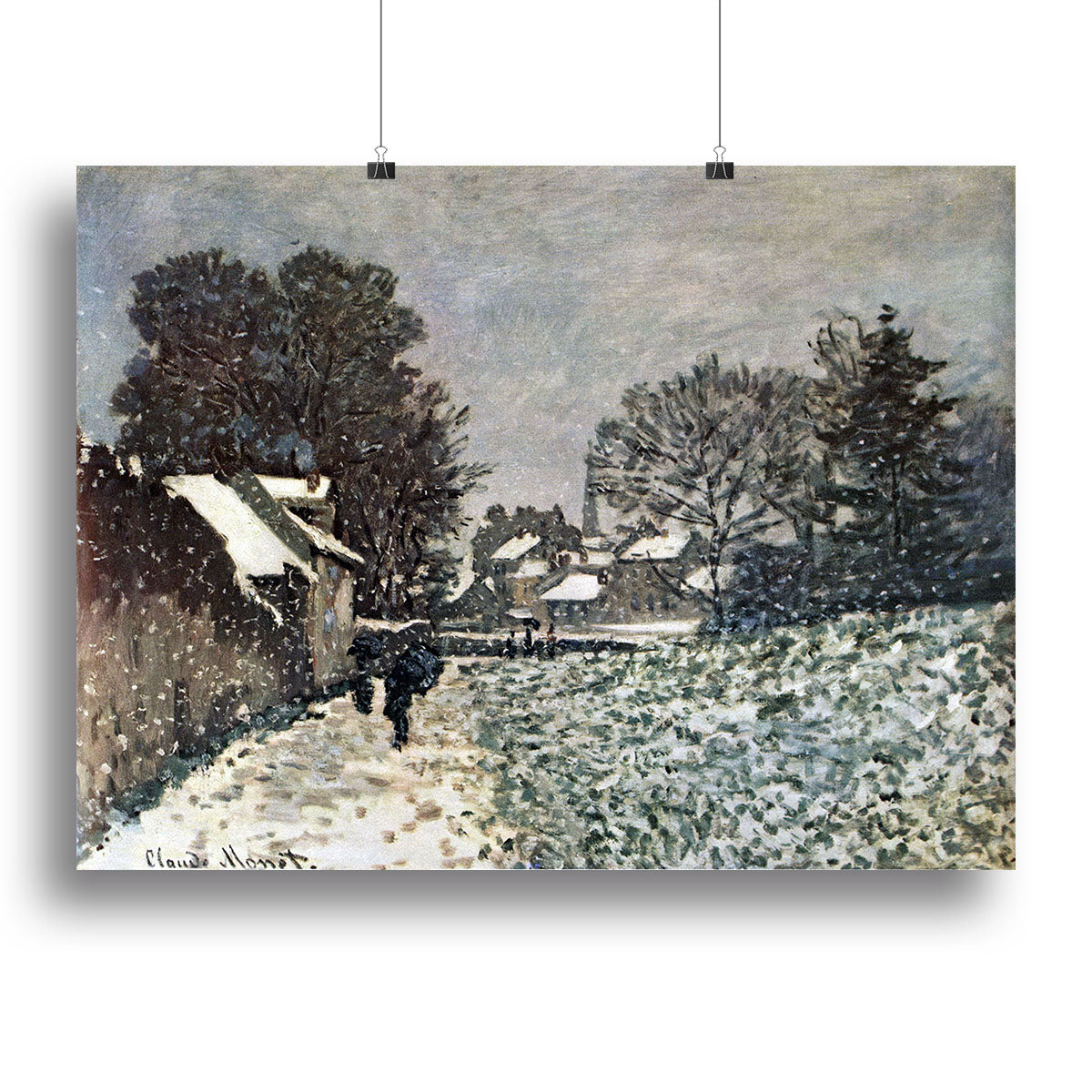 Snow at Argenteuil by Monet Canvas Print or Poster - Canvas Art Rocks - 2