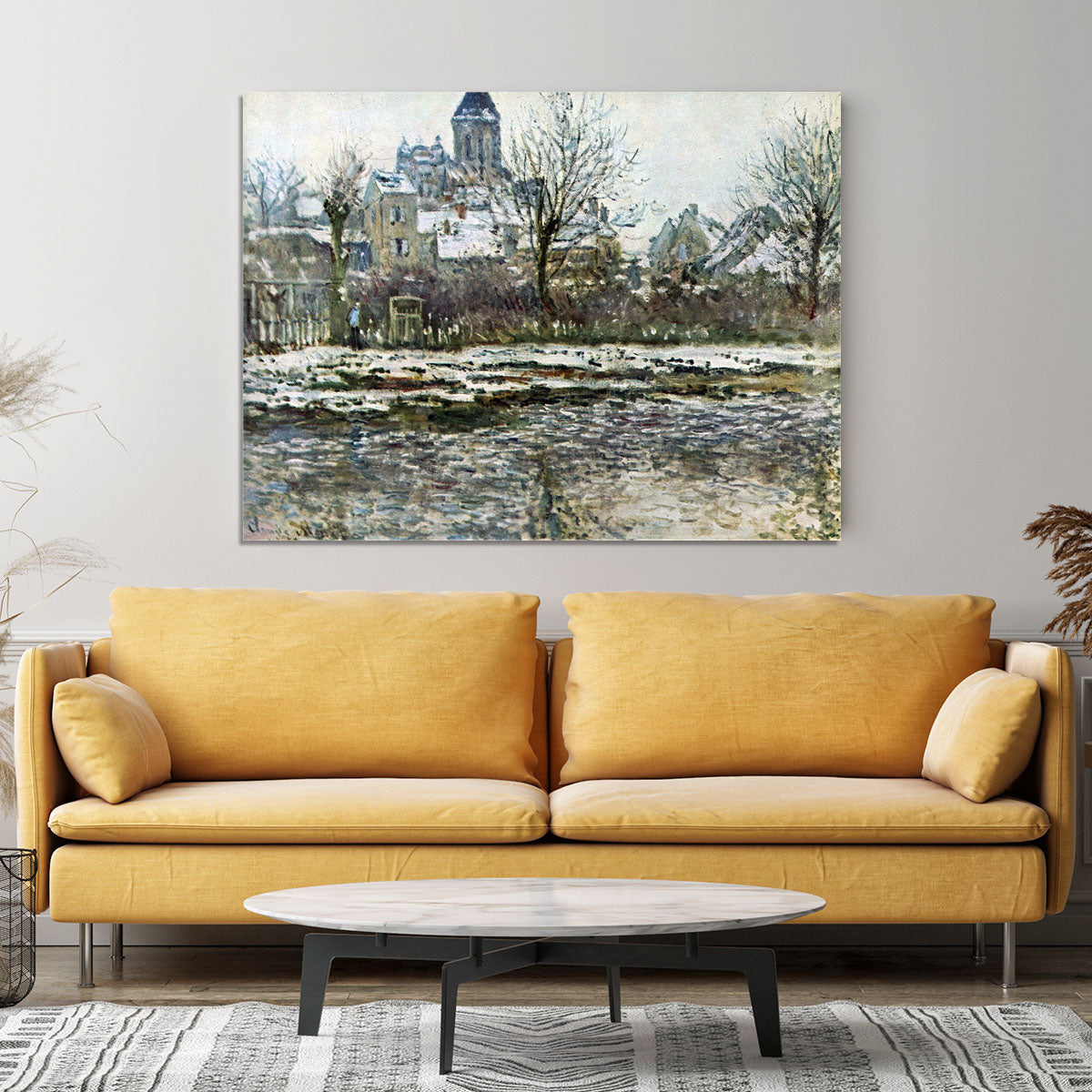 Snow in Vetheuil by Monet Canvas Print or Poster - Canvas Art Rocks - 4
