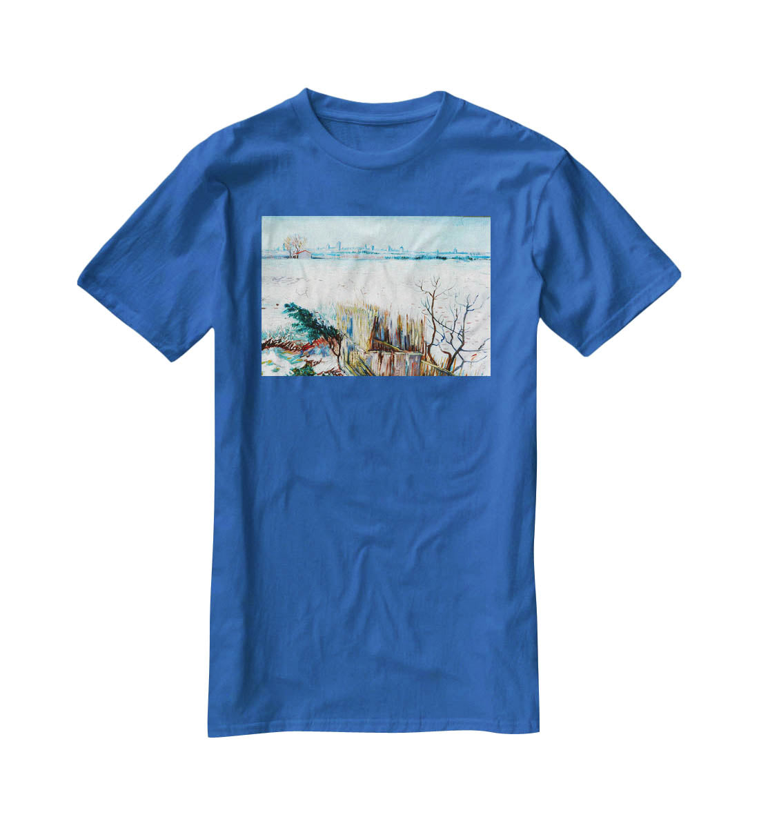 Snowy Landscape with Arles in the Background by Van Gogh T-Shirt - Canvas Art Rocks - 2
