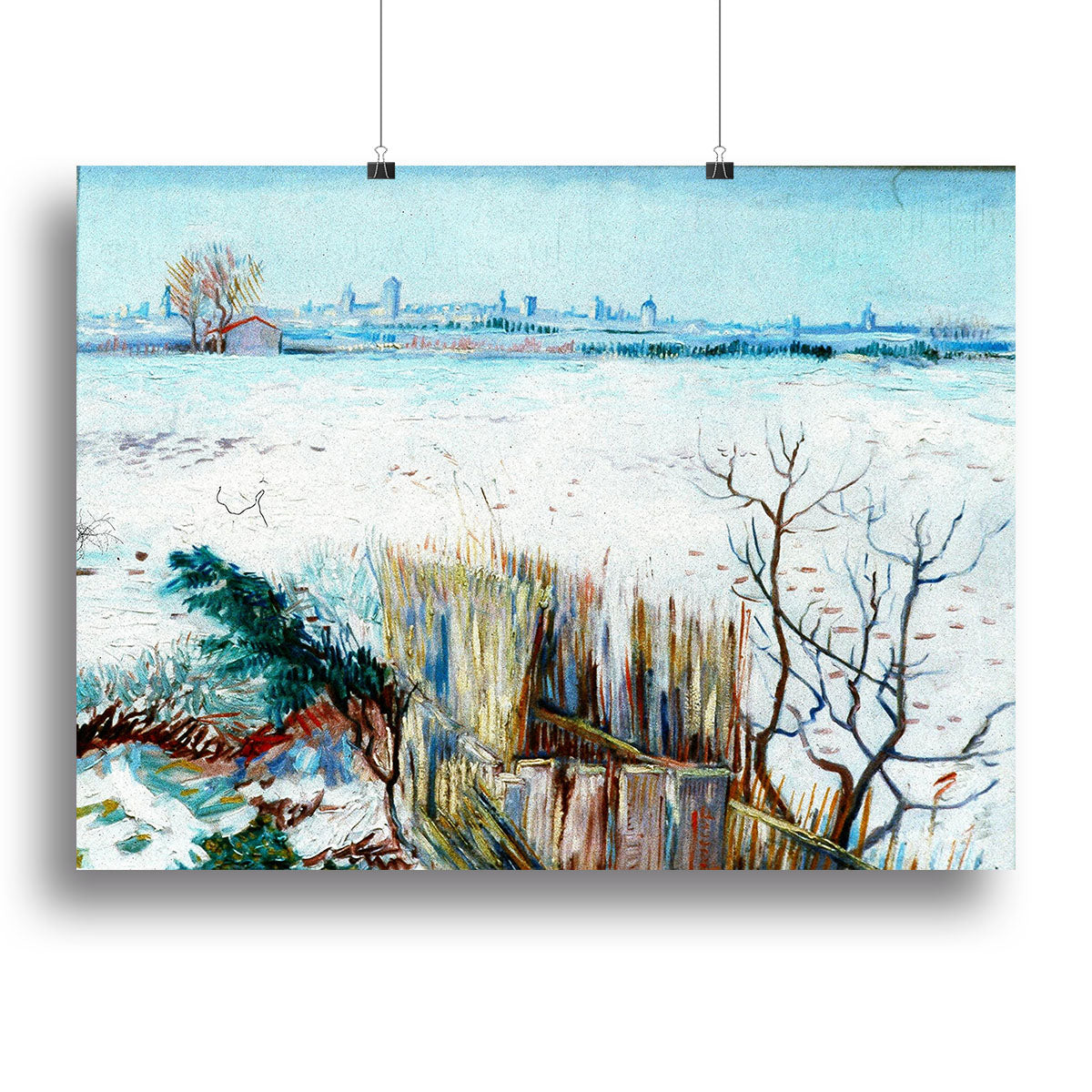 Snowy Landscape with Arles in the Background by Van Gogh Canvas Print or Poster - Canvas Art Rocks - 2