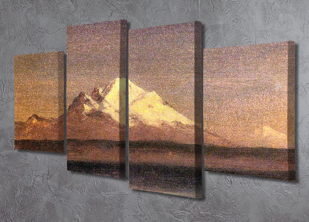 Snowy Mountains in the Pacific Northwest 2 by Bierstadt 4 Split Panel Canvas - Canvas Art Rocks - 2