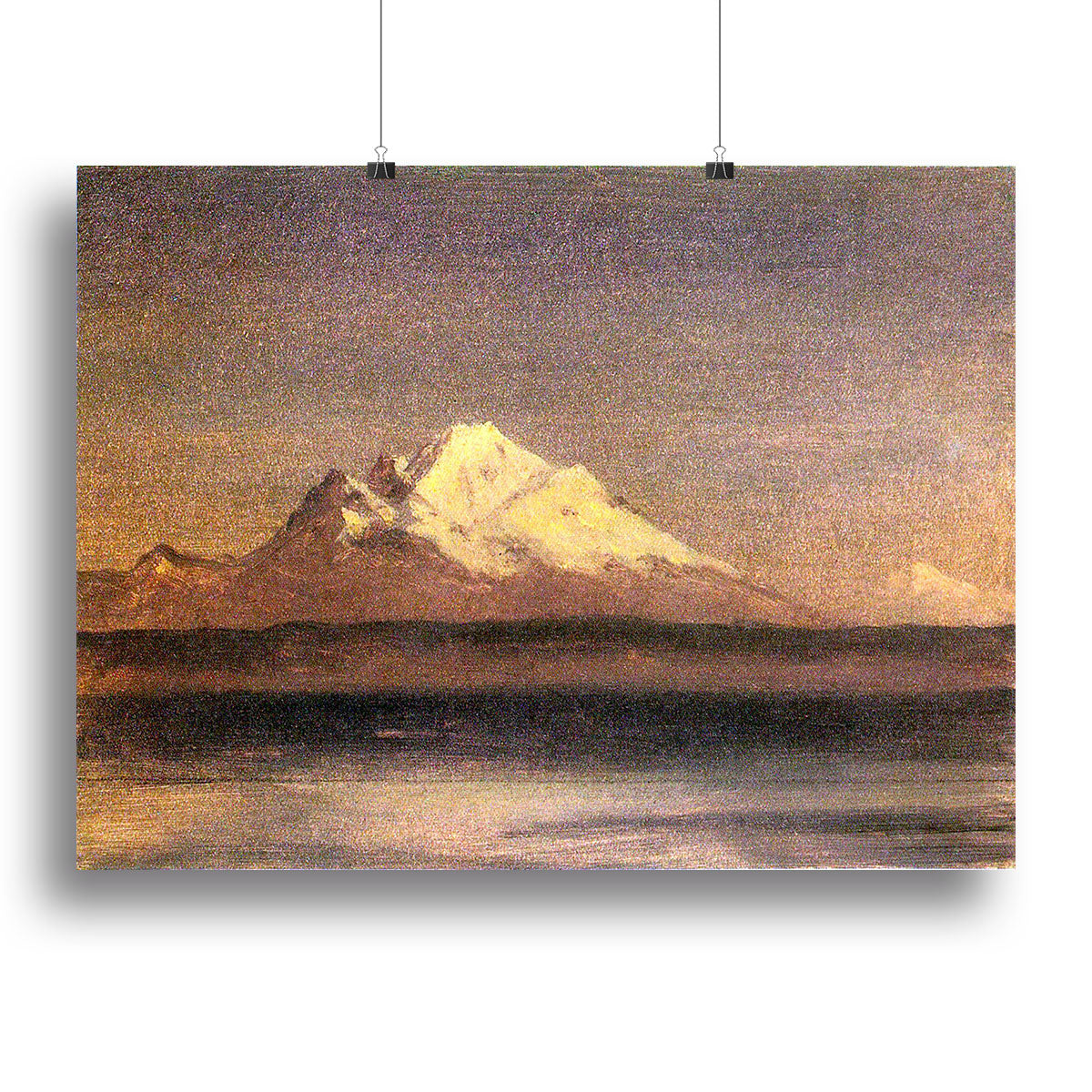 Snowy Mountains in the Pacific Northwest 2 by Bierstadt Canvas Print or Poster - Canvas Art Rocks - 2