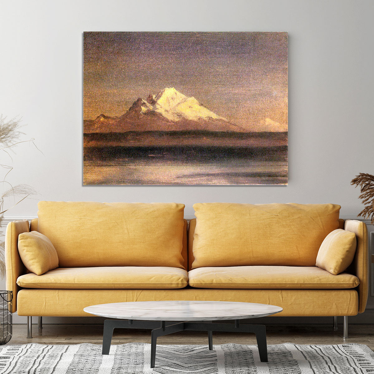 Snowy Mountains in the Pacific Northwest 2 by Bierstadt Canvas Print or Poster - Canvas Art Rocks - 4