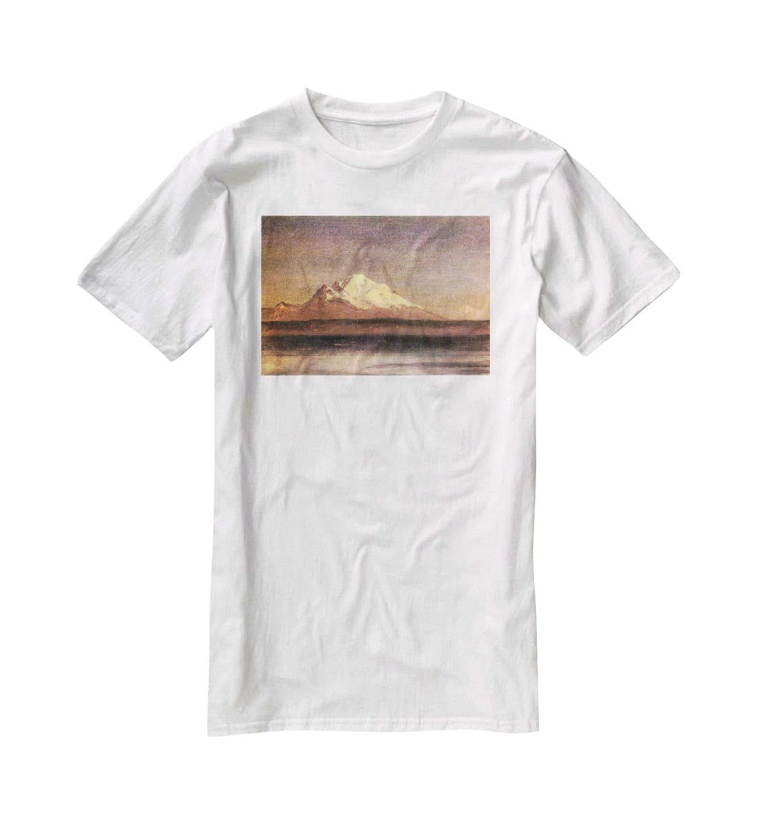 Snowy Mountains in the Pacific Northwest 2 by Bierstadt T-Shirt - Canvas Art Rocks - 5