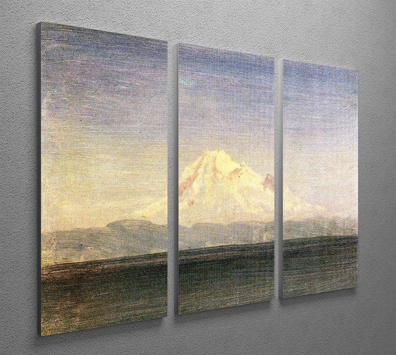 Snowy Mountains in the Pacific Northwest by Bierstadt 3 Split Panel Canvas Print - Canvas Art Rocks - 2