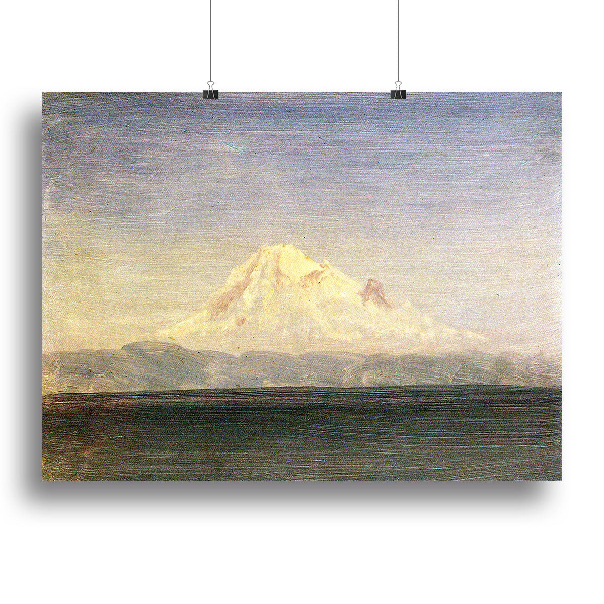 Snowy Mountains in the Pacific Northwest by Bierstadt Canvas Print or Poster - Canvas Art Rocks - 2