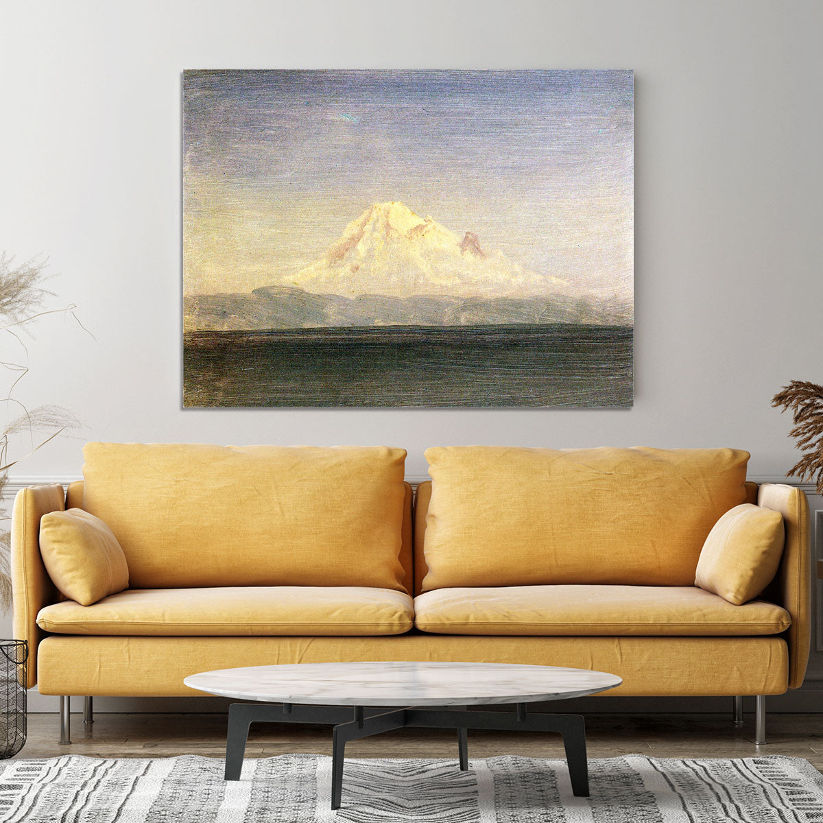 Snowy Mountains in the Pacific Northwest by Bierstadt Canvas Print or Poster - Canvas Art Rocks - 4