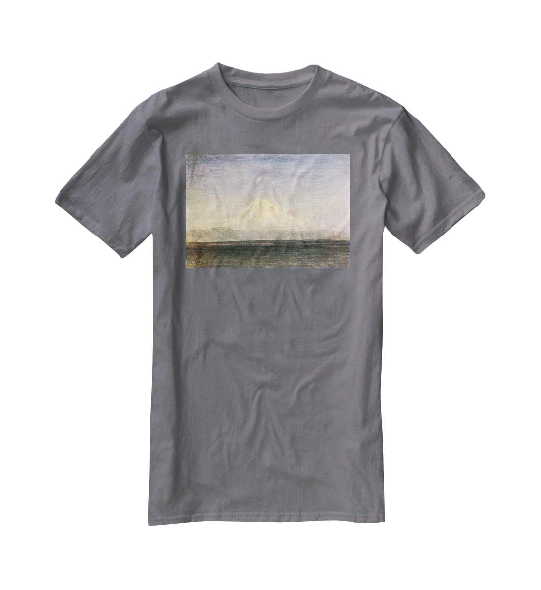 Snowy Mountains in the Pacific Northwest by Bierstadt T-Shirt - Canvas Art Rocks - 3