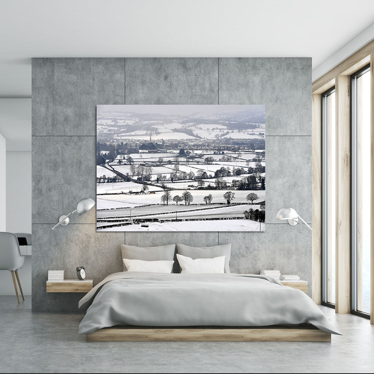 Snowy fields of Wales Canvas Print or Poster - Canvas Art Rocks - 5