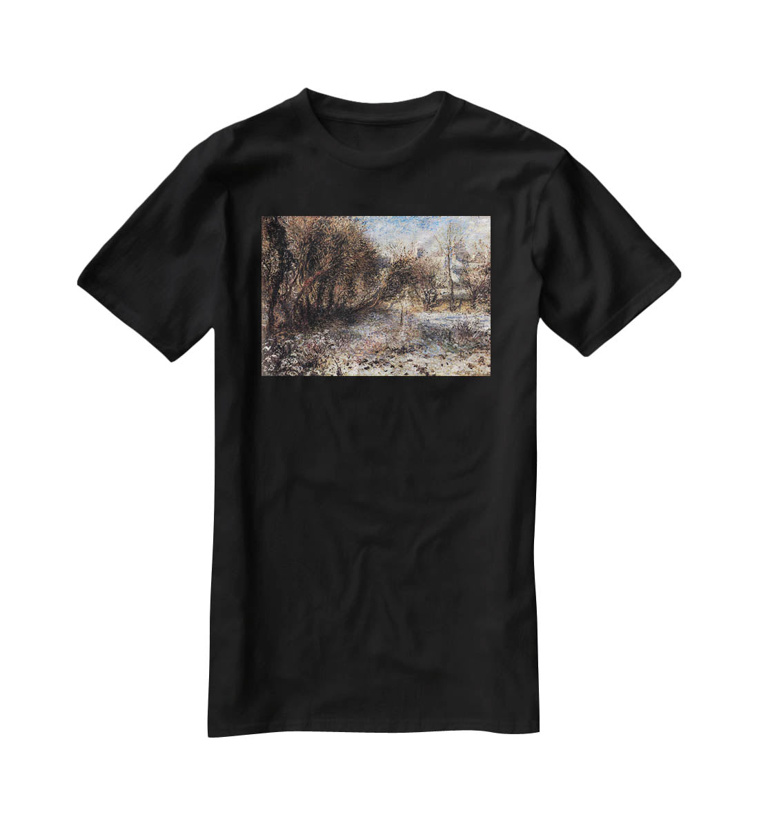 Snowy landscape by Renoir T-Shirt - Canvas Art Rocks - 1