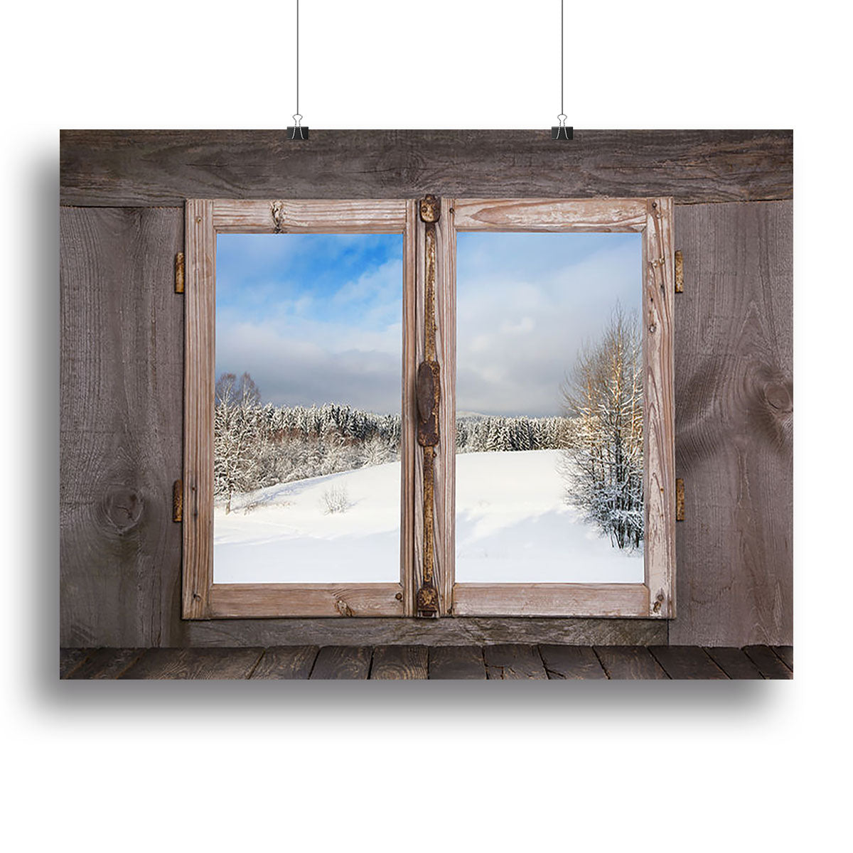 Snowy winter landscape in january Canvas Print or Poster - Canvas Art Rocks - 2